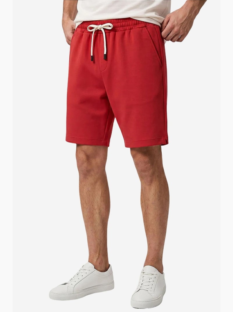 Calções masculinos de poliéster-elastano tommy Vermelho - Kiabi