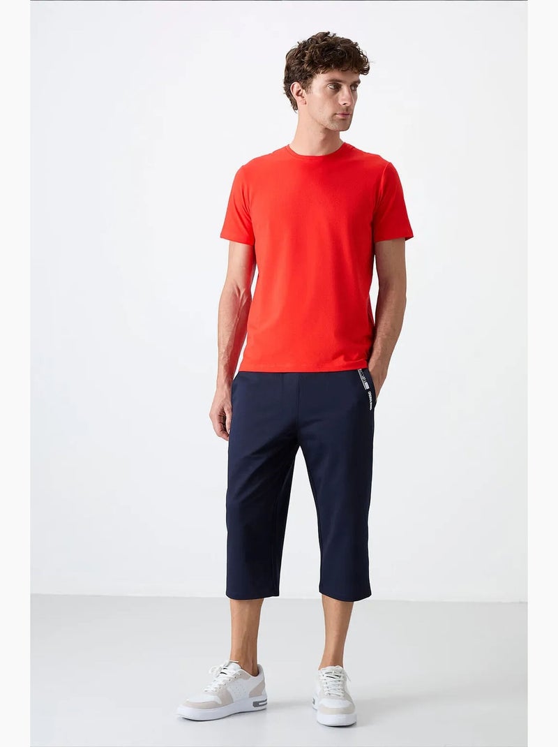 Calções masculinos em mistura de algodão tommy Índigo - Kiabi