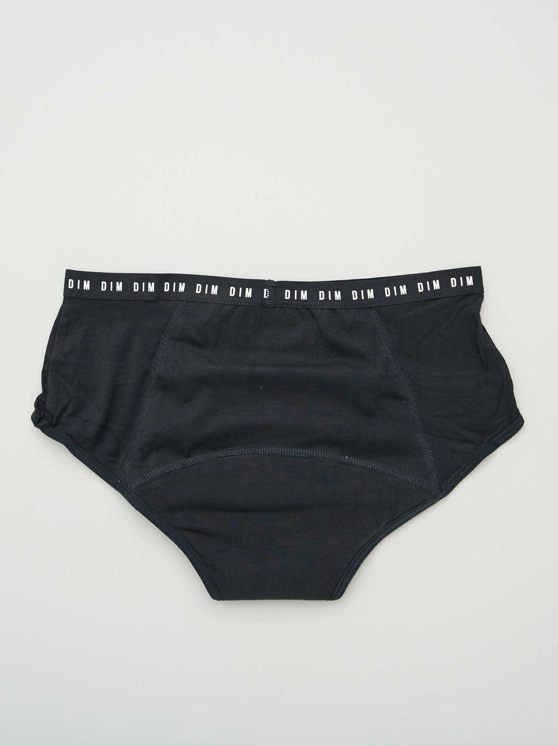 Calções menstruais 'DIM' para um fluxo abundante Preto - Kiabi