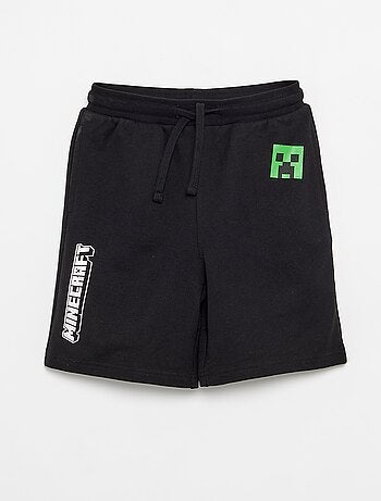 Calções 'Minecraft' em moletão não cardado