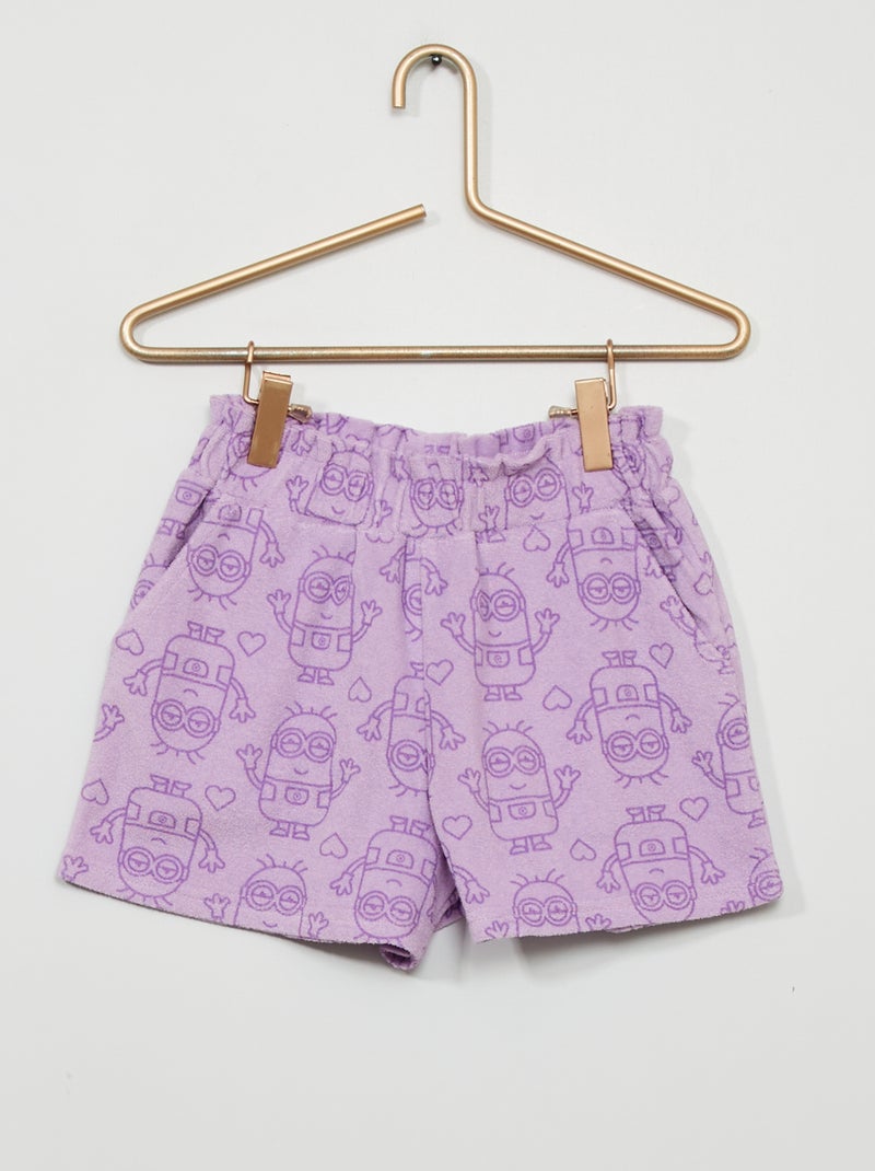 Calções 'Mínimos' em felpo VIOLETA - Kiabi