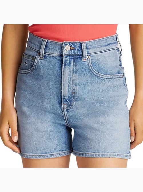 Calções mom azul para mulher tommy hilfiger dw0dw20091 - Kiabi