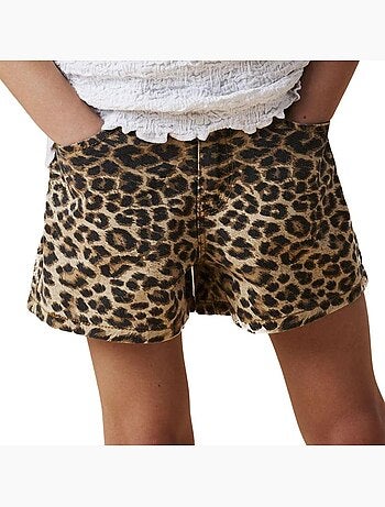 Calções Name It Frose com Padrão Leopardo para Menina
