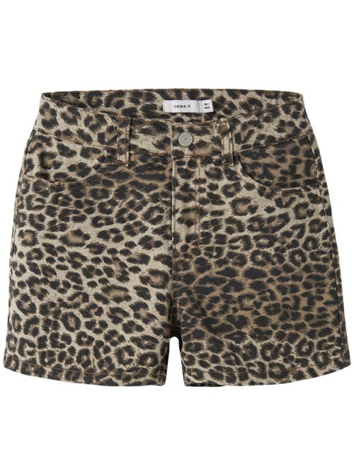 Calções Name It Frose com Padrão Leopardo para Menina - Kiabi
