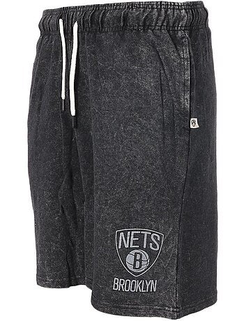 Calções nba brooklyn nets threat active para homem cinzento mesclado
