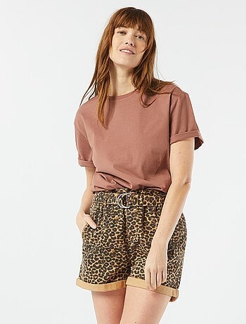 Calções paperbag com cinto