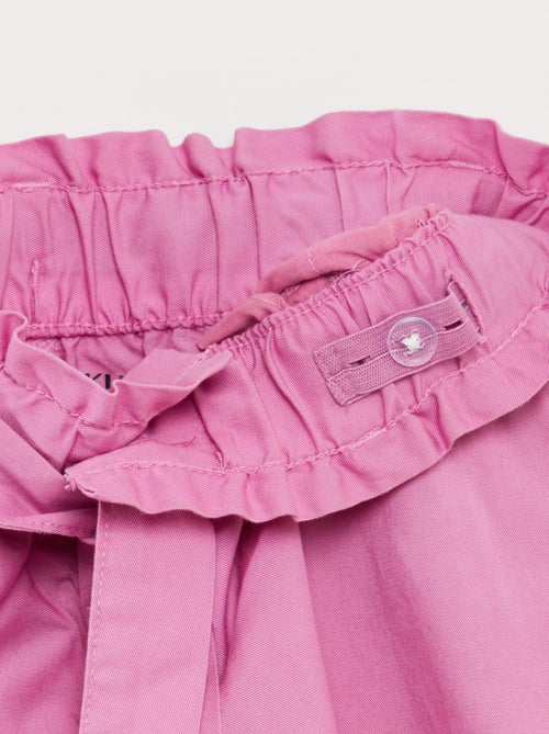 Calções paperbag com cinto - Kiabi