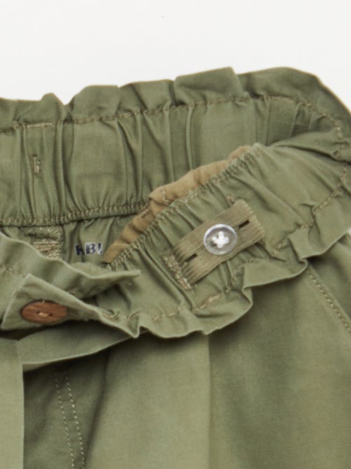 Calções paperbag com cinto - Kiabi