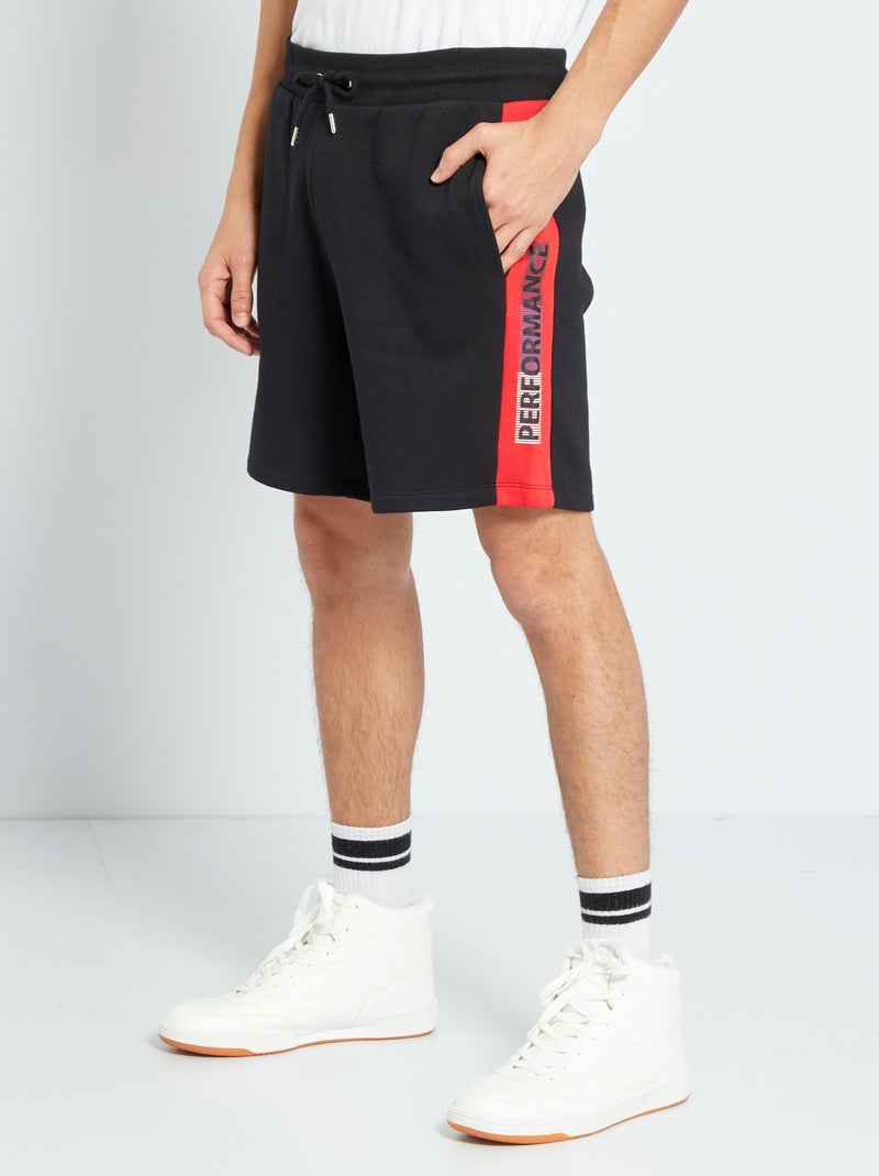 Calções 'Produkt' de desporto Preto/ Vermelho - Kiabi