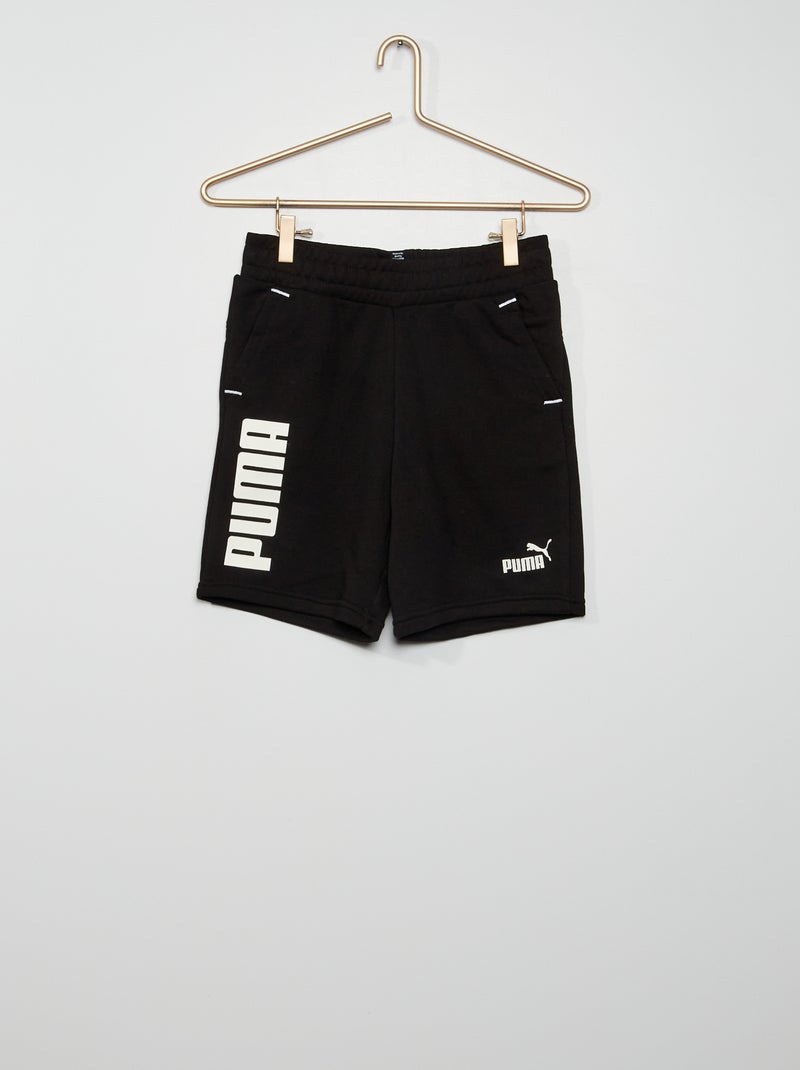 Calções 'Puma' em moletão PRETO - Kiabi