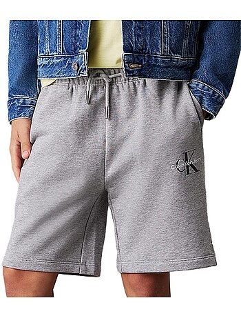 Calções Relaxed Monogram para Rapaz Calvin Klein Jeans Cinzento
