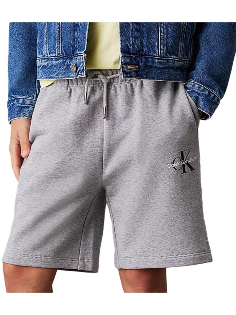 Calções Relaxed Monogram para Rapaz Calvin Klein Jeans Cinzento Cinza-prateado - Kiabi