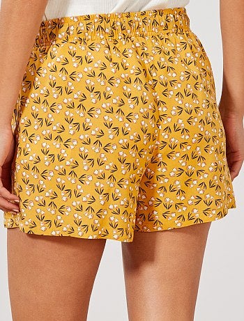 Calções soltinhos estampados - Kiabi