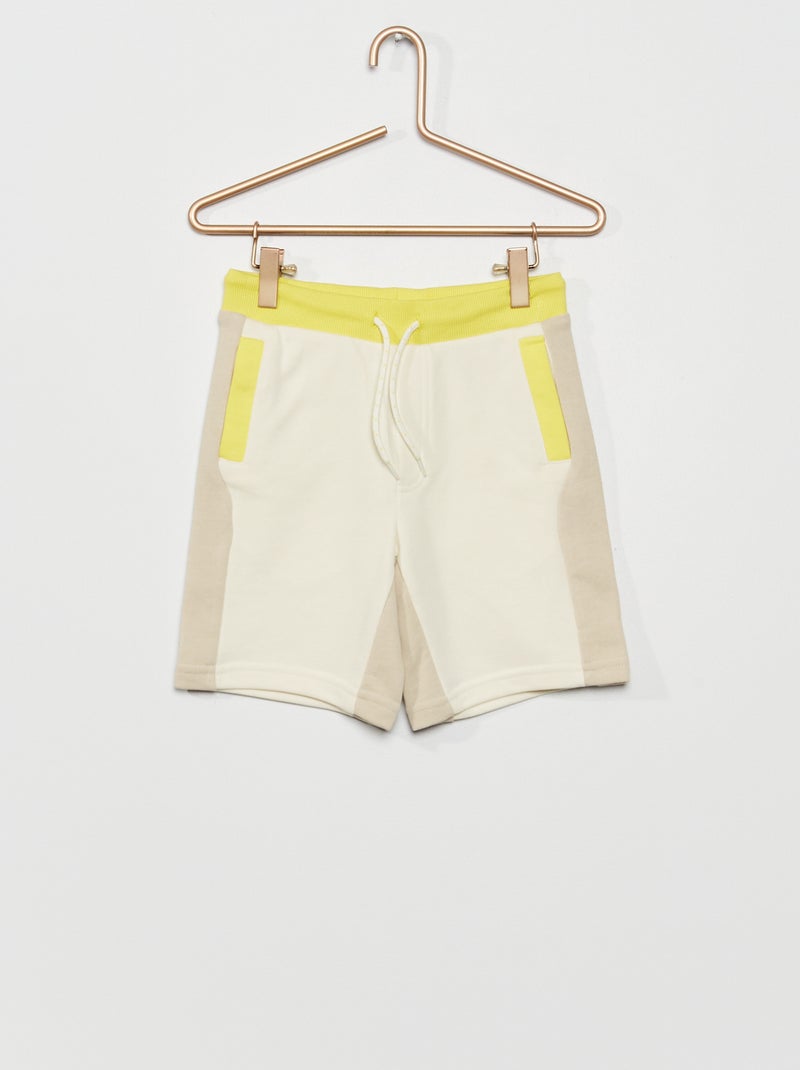 Calções sportswear em moletão BRANCO - Kiabi