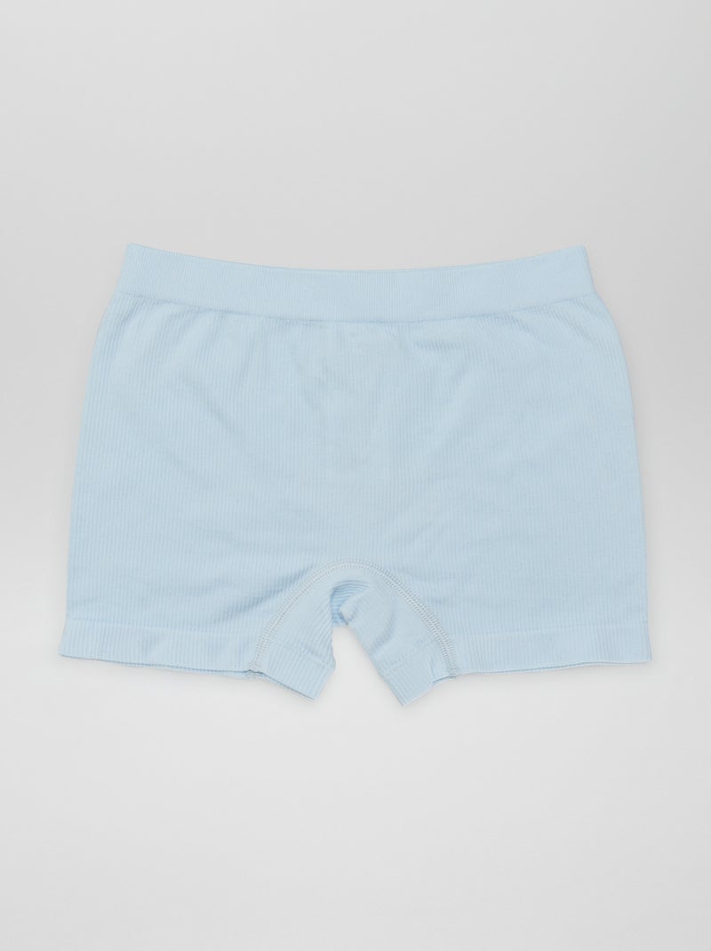 Calções tipo ciclista canelados AZUL - Kiabi