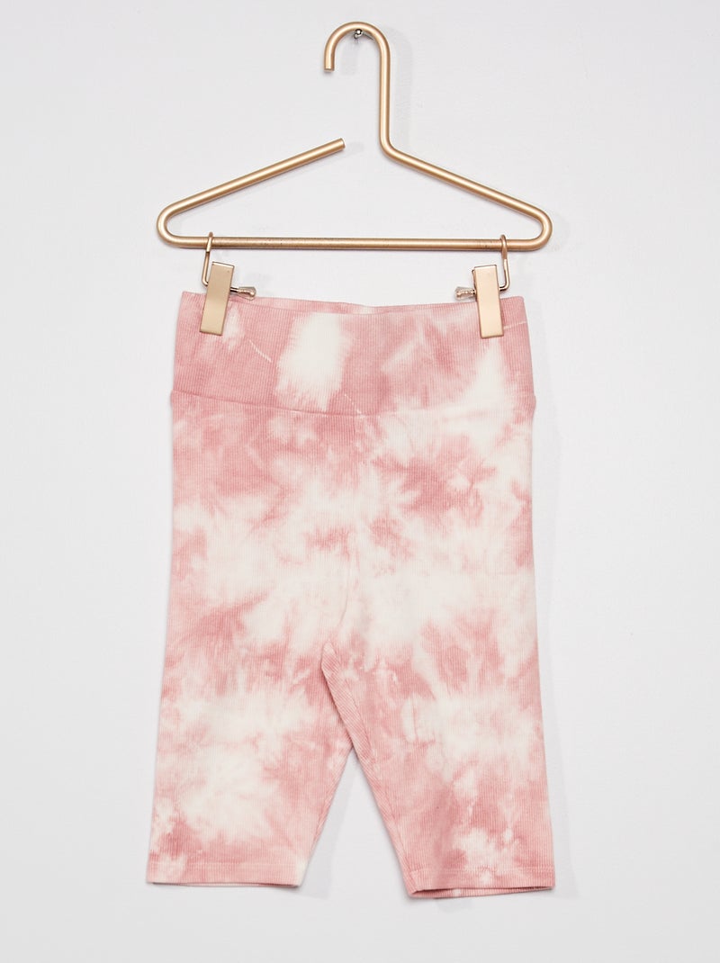 Calções tipo ciclista tie and dye ROSA - Kiabi
