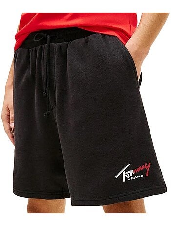 Calções tommy hilfiger tjm signature pretos para homem