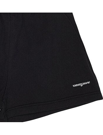Calções tommy hilfiger tjw script lbl pretos para mulher