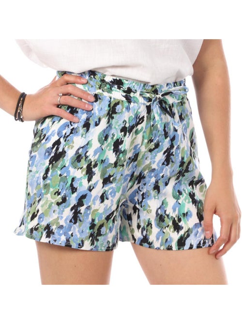 Calções Vero Moda Easy com Padrão Verde/Azul para Mulher - Kiabi Calções Vero Moda Easy com Padrão Verde/Azul para Mulher - Kiabi