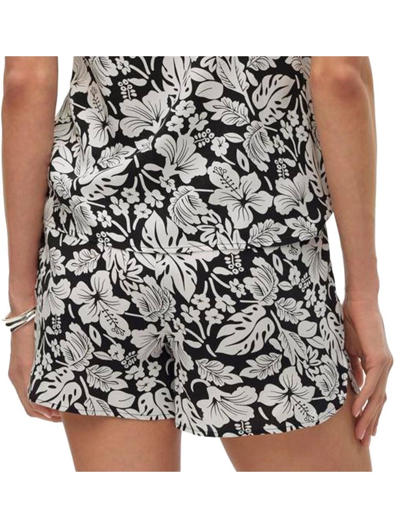 Calções Vero Moda Easy Joy com Padrão para Mulher Preto Branco - Kiabi