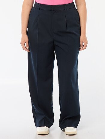 Calções wide leg com cintura subida