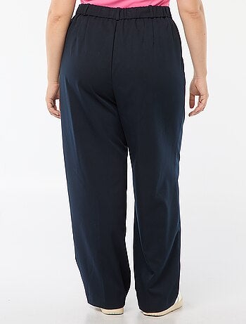 Calções wide leg com cintura subida