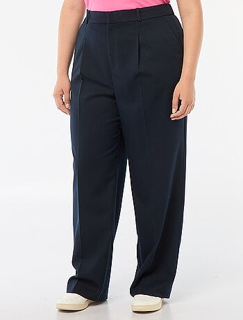 Calções wide leg com cintura subida