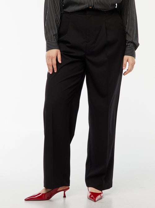 Calções wide leg com cintura subida - Kiabi