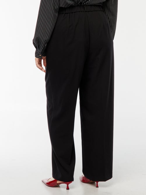 Calções wide leg com cintura subida - Kiabi