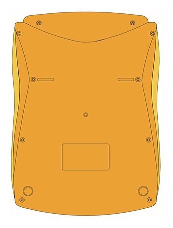 Calculadora de bolso amarela de 10 dígitos com ângulo de ecrã ajustável e acabamento em borracha