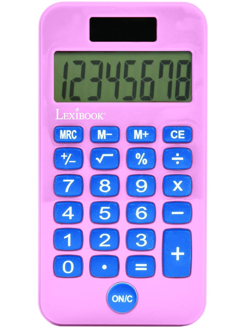 Calculadora de bolso barbie de 8 dígitos com capa de proteção Rosa - Kiabi