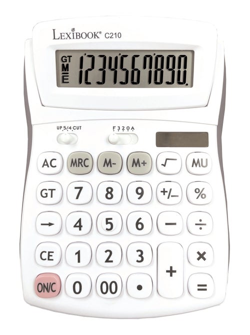 Calculadora de bolso de 10 dígitos com ângulo de ecrã ajustável e acabamento em borracha - Kiabi