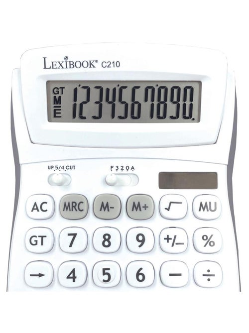Calculadora de bolso de 10 dígitos com ângulo de ecrã ajustável e acabamento em borracha - Kiabi