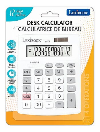Calculadora de bolso de 12 dígitos com alimentação dupla