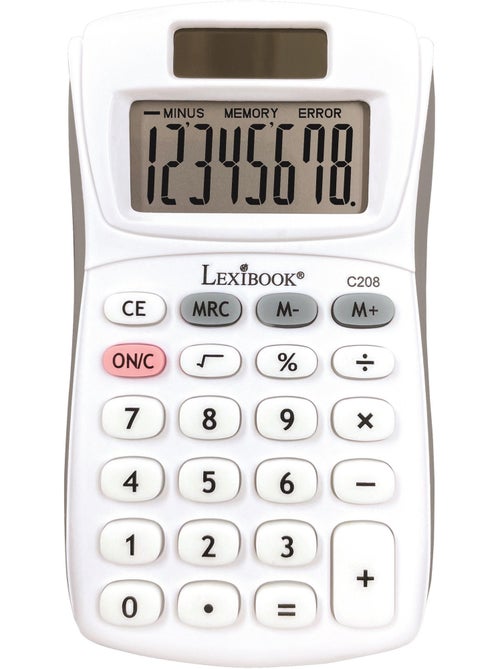 Calculadora de bolso de 8 dígitos com acabamento em borracha - Kiabi