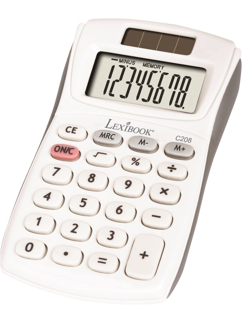 Calculadora de bolso de 8 dígitos com acabamento em borracha Branco - Kiabi