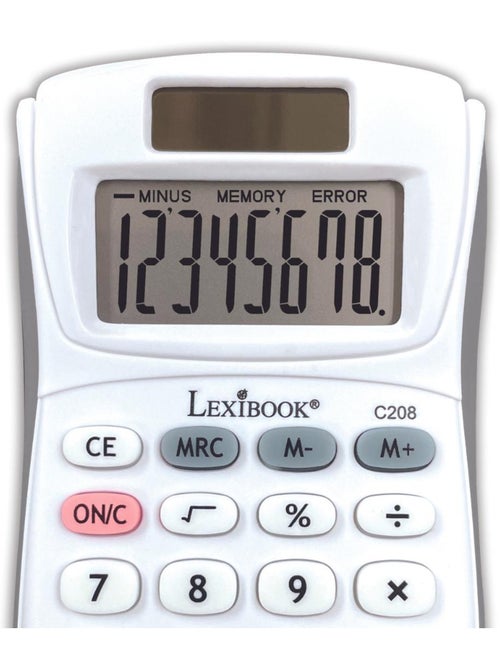 Calculadora de bolso de 8 dígitos com acabamento em borracha - Kiabi