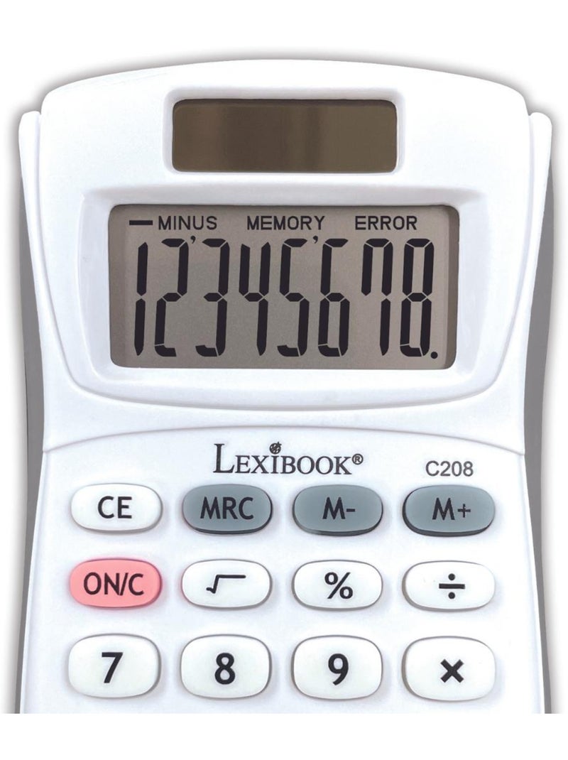 Calculadora de bolso de 8 dígitos com acabamento em borracha Branco - Kiabi
