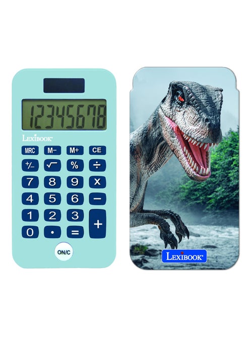 Calculadora de bolso de 8 dígitos dinosaur com capa de proteção - Kiabi