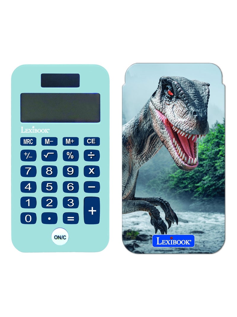 Calculadora de bolso de 8 dígitos dinosaur com capa de proteção Azul - Kiabi