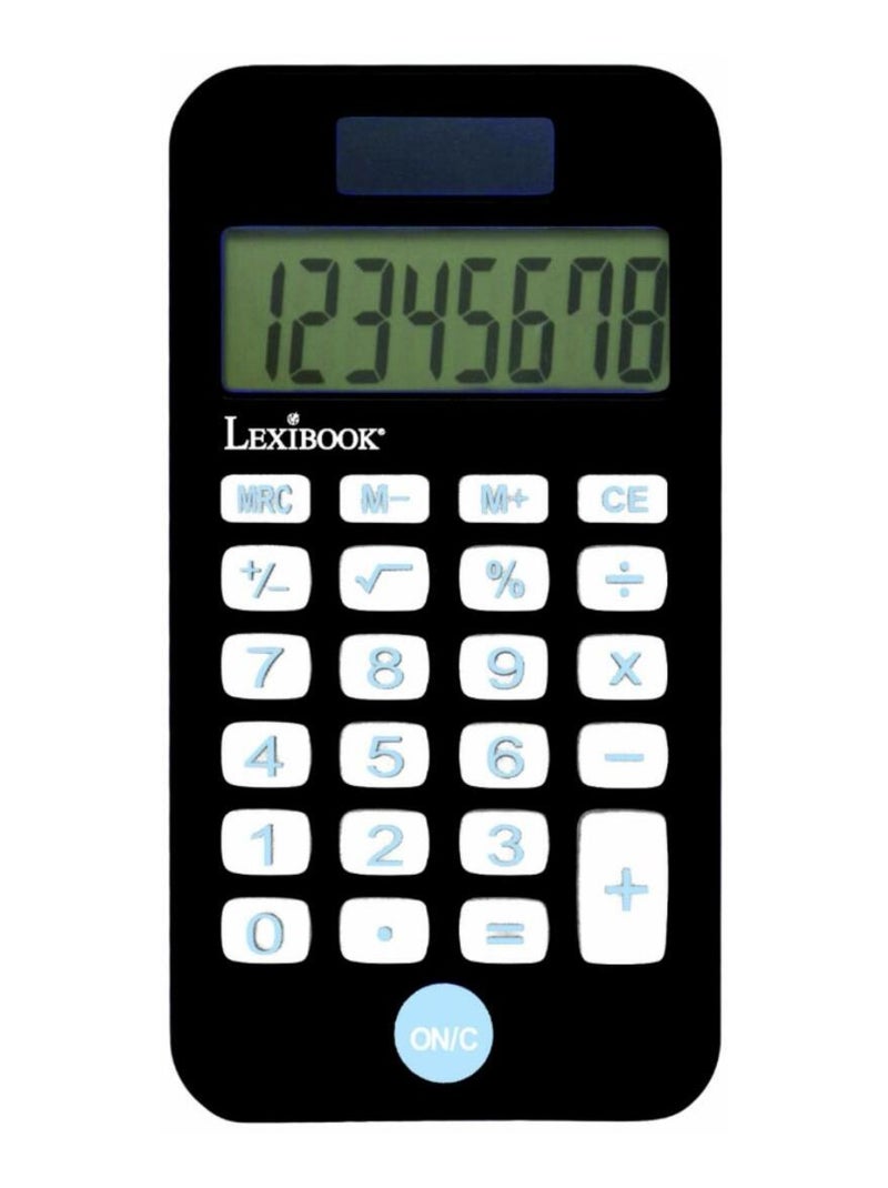 Calculadora de bolso de 8 dígitos manga com capa de proteção Preto - Kiabi