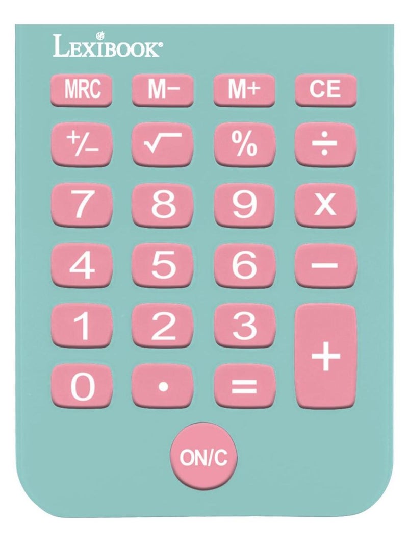Calculadora de bolso de 8 dígitos unicórnio com capa de proteção Azul - Kiabi