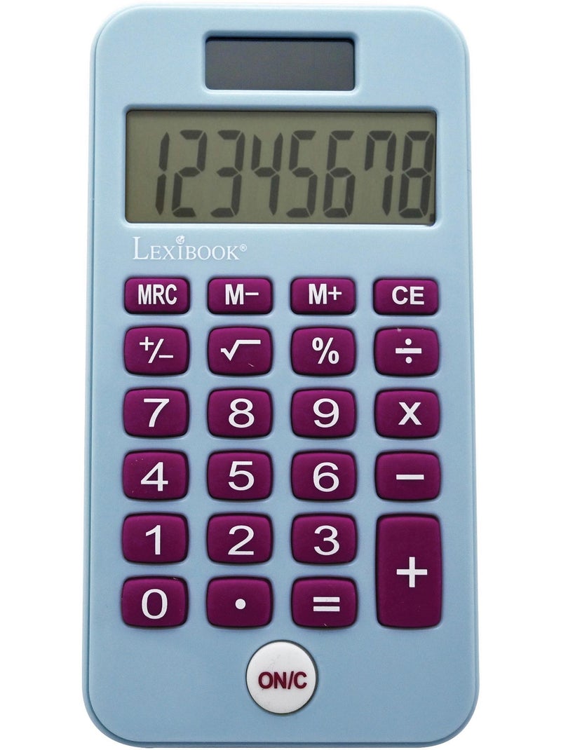 Calculadora de bolso frozen de 8 dígitos com capa de proteção Azul - Kiabi