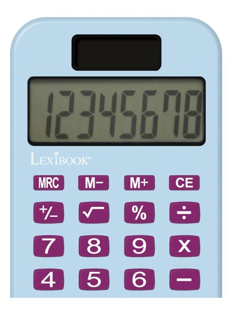 Calculadora de bolso frozen de 8 dígitos com capa de proteção Azul - Kiabi
