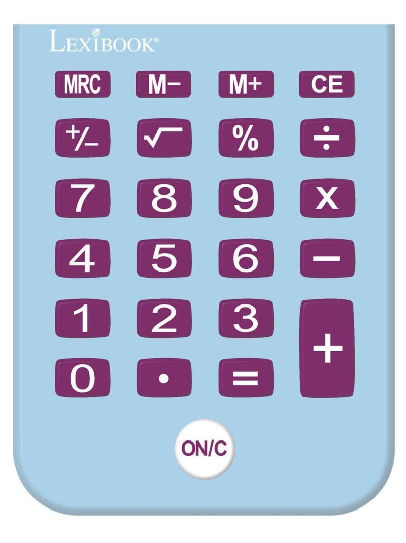 Calculadora de bolso frozen de 8 dígitos com capa de proteção Azul - Kiabi