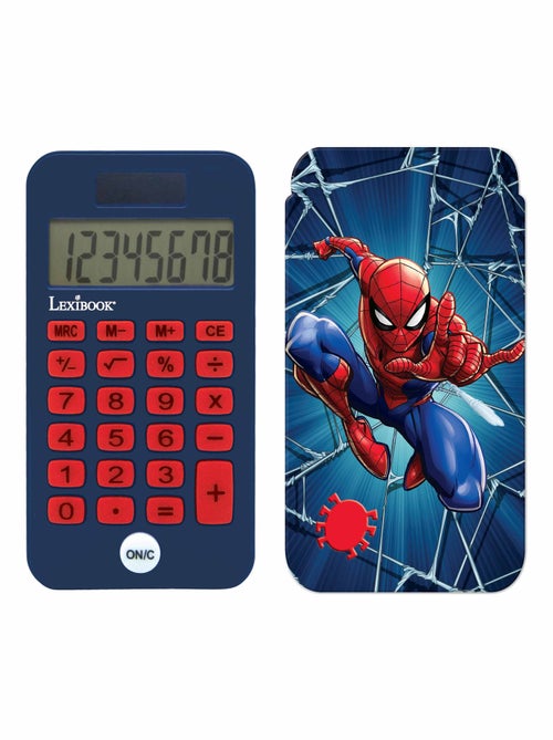 Calculadora de bolso spiderman de 8 dígitos com capa de proteção - Kiabi