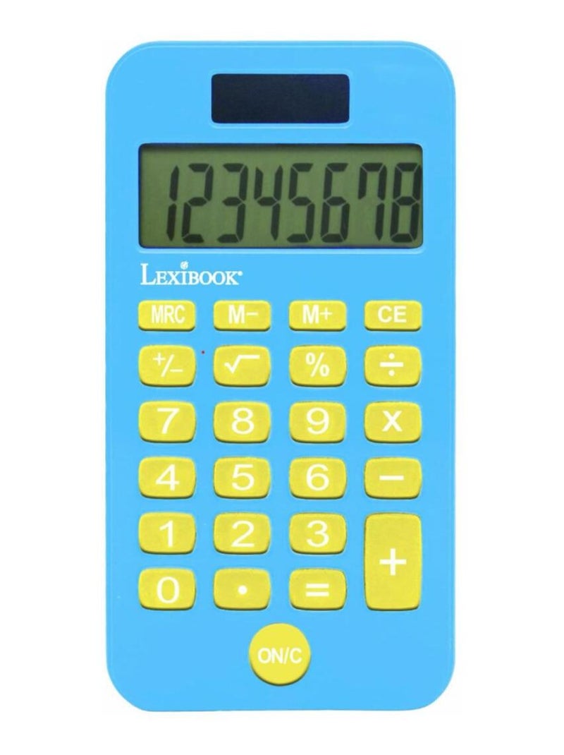 Calculadora de bolso stitch de 8 dígitos com capa de proteção Azul - Kiabi