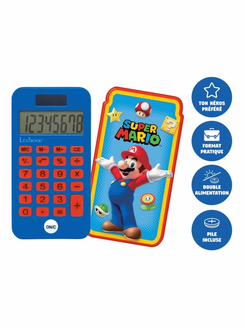 Calculadora de bolso super mario de 8 dígitos com capa de proteção - Kiabi