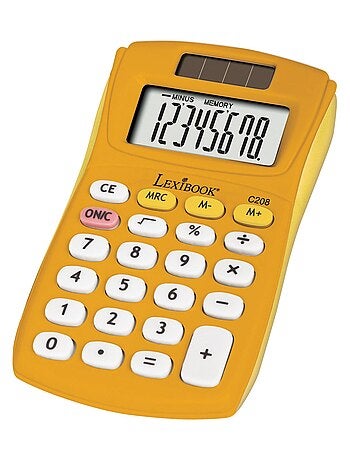 Calculadora de bolso verde de 8 dígitos com acabamento em borracha