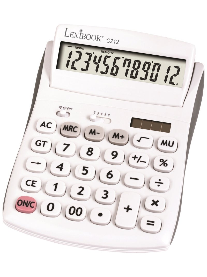 Calculadora de secretária de 12 dígitos Branco - Kiabi